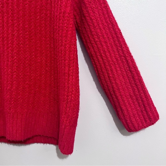 NWT Maeve By Anthropologie Cherry Red Cowl Neckline Pullover Knit Sweater π - Picture 7 of 16